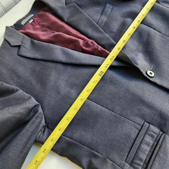 Express Photographer Slim Blazer Dark Gray Mens 38S Suit Jacket Coat 38 Short - Picture 7 of 12